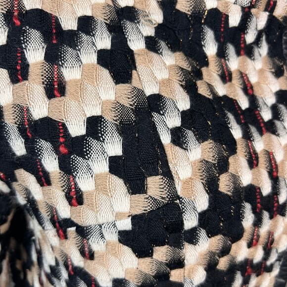 Liliu Jacket blazer Size 6 tweed plaid houndstooth high neck retro old money - Picture 12 of 16